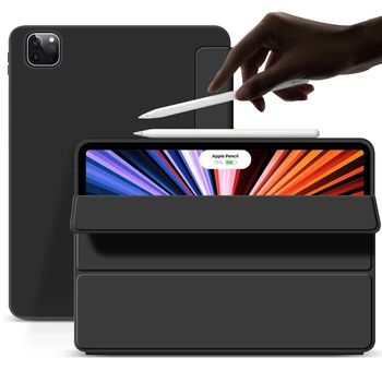 Ipad Pro için 11 2021 Akıllı Kılıf İnce Manyetik Katlanır Kapak Standı Yumuşak TPU arka kapak için iPad Pro 11 2020 Kılıf Tablet Funda
