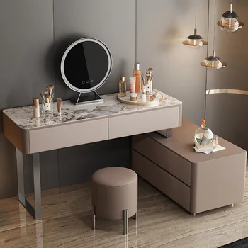 Işık lüks dresser depolama dolabı masası bir katı ahşap modern minimalist yatak odası high-end tasarım