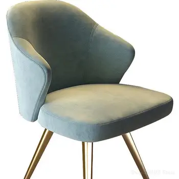 Işık lüks Post-modern yemek Sandalyesi İskandinav kadife sandalye tasarım sandalye yaratıcı arkalığı koltuk rahat müzakere sandalye