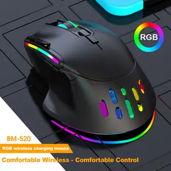 Kablosuz fare 10 düğmeler RGB ışık uzun dayanıklılık DPI ayarlanabilir sürücüsüz 2.4 G oyun optik fare bilgisayar Aksesuarları