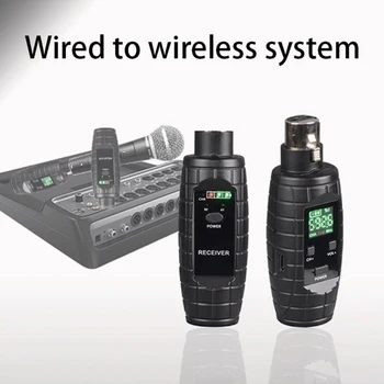 Kablosuz Mikrofon Sistemi UHF Kablosuz Verici ve Alıcı Ses Ayarı UHF Kablolu Kablosuz mikrofon Dönüştürücü