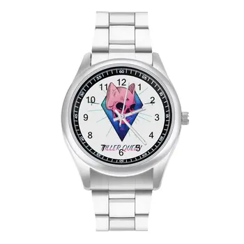 Katil Kraliçe quartz saat Tasarım Renkli kol saati Çelik Geniş Bant Spor Erkek Kol Saati