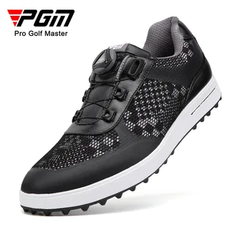 PGM Erkekler golf ayakkabıları Topuzu Ayakabı Anti-yan Kayma Su Geçirmez erkek spor ayakkabıları Siyah Sneakers XZ224