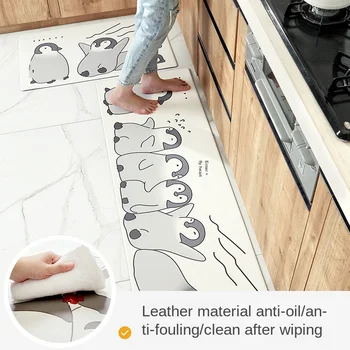 PVC su geçirmez kaymaz Mat ev deri karikatür Anti-yağ şerit mutfak temizlendi 