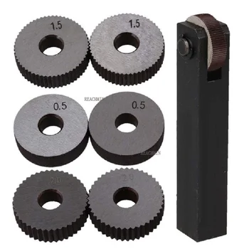 Siyah & Gümüş Çelik Düz Lineer Tırtıl Çekme Aracı Seti ile 0.5 mm 1.5 mm 2mm Pitch Tek Tekerlek Paketi 7