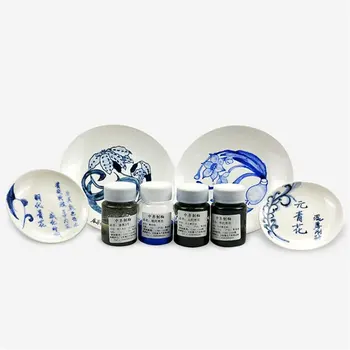 Sıraltı Mavi ve Beyaz Malzeme Seramik Pigment DIY Çömlek Pigment Orta Sıcaklık Mavi ve Beyaz Sır Elektrikli Fırın