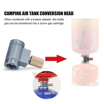 Taşınabilir Gaz Dolum Adaptörü Açık kamp sobası gaz silindiri Tankı Brülör Aksesuarları Kamp Yürüyüş Aksesuarları