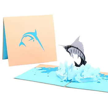 Tebrikler Tebrik Kartı Sevimli Hayvan Cennet İçi Boş Kağıt Oyma El Yapımı Origami Dilek Hediyeler davetiye kartı 3D Kart