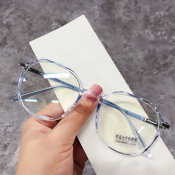 Unisex Anti-stres dekoratif mavi ışık engelleme filtresi bilgisayar gözlük erkek kadın çerçeve gözlük şeffaf gözlük