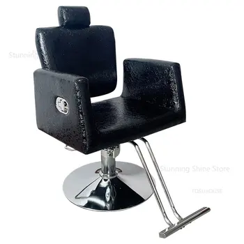 Yeni Basit Salon Mobilya Güzellik Salonu berber sandalyeleri Aşağı Koyabilirsiniz Kaldırma Döner kuaför sandalyesi Kuaför berber sandalyeleri